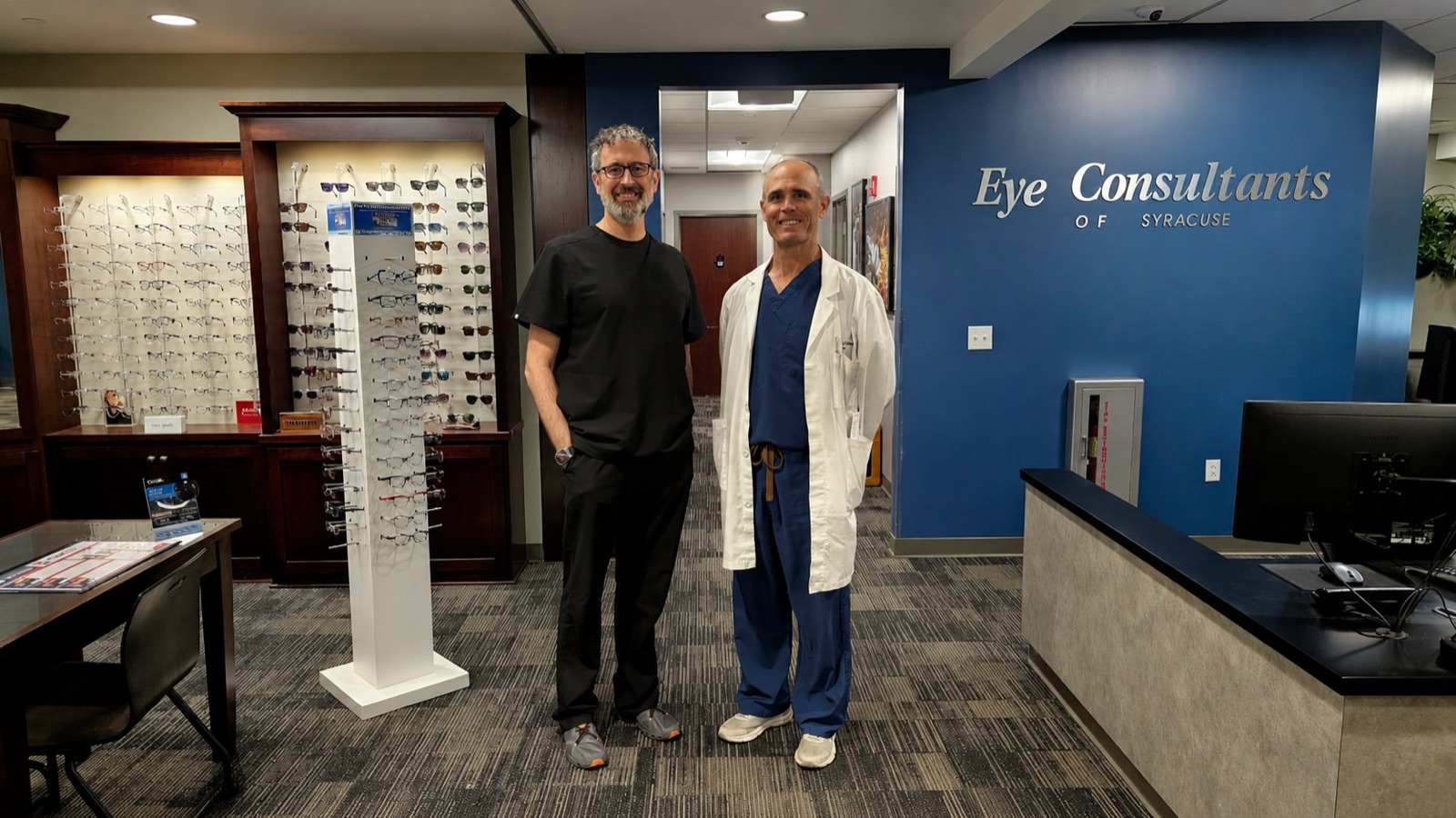 Physicians of Eye Consultants of Syracuse in the practice's in-house optical shop in Syracuse, NY
